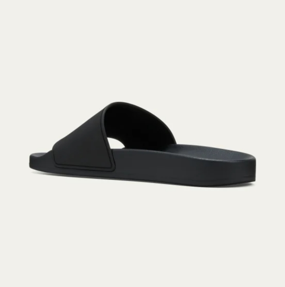 Balenciaga Cities Bicolor Pool Slide Sandals, 10, black & white - Picture 3 of 5